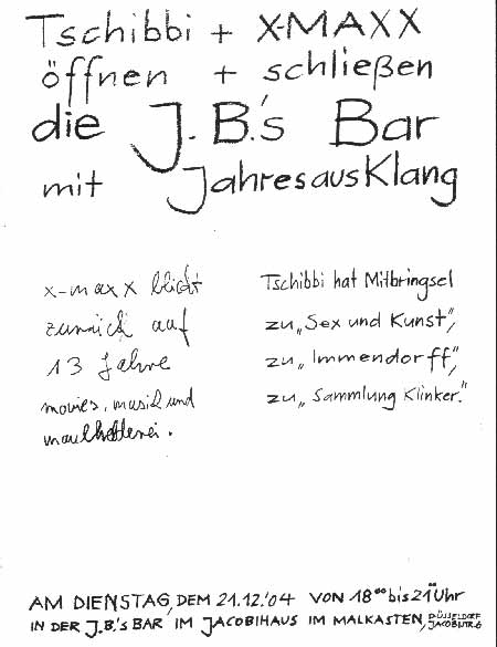 Einladung vn Tschibbi und Maxx in die J.B. Bar