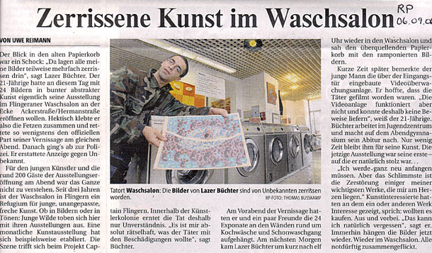 Rheinische Post über Lazers Ausstellung