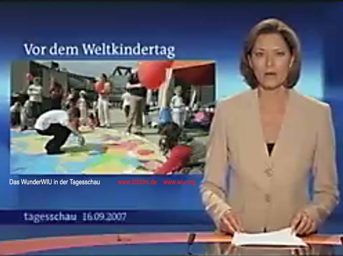 Das WunderWiu vor dem Landtag von NRW in Düsseldorf inder Tagesschau vom 16.9.007